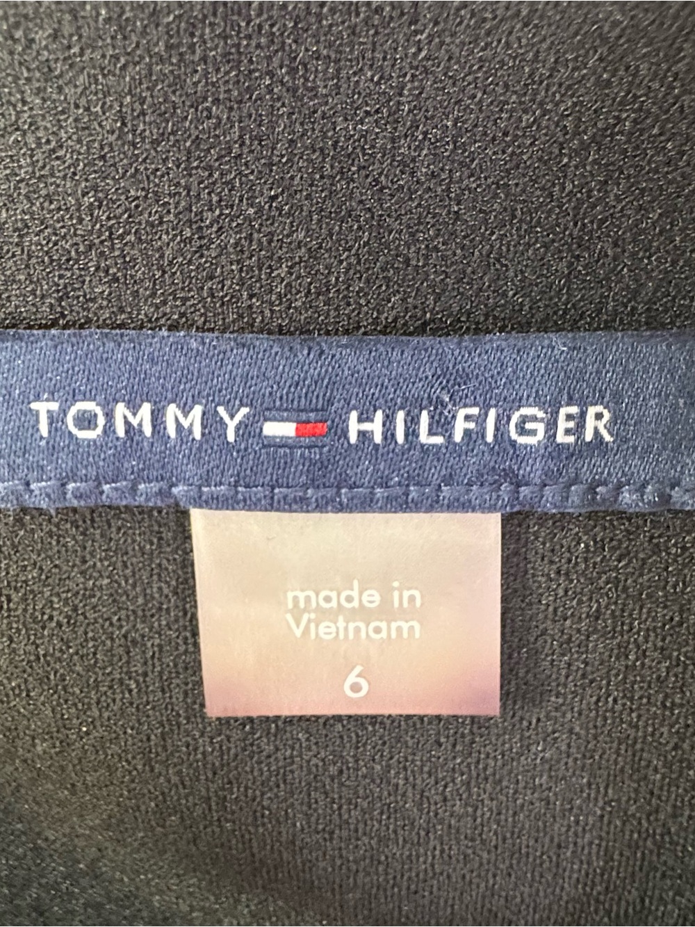 Tommy Hilfiger Black Sheath Dress Size 6 Sleeveless Career Chic Midi - Picture 4 of 5
